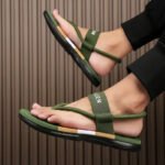 Men's Casual Flip Flops with Bold Letter Print & Striped Design - Durable Fabric Upper - Image 6