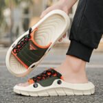 Men'S Breathable Mesh Slide Sandals - Comfortable Flat Open-Toe Slippers - Image 5