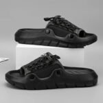 Men'S Breathable Mesh Slide Sandals - Comfortable Flat Open-Toe Slippers - Image 6