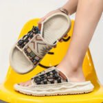 Men's Slip-On Sandals with Colorful Geometric Pattern - Soft EVA Sole - Image 3